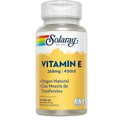 Vitamina e (100% d-alfa tocoferoles) 50 perlas, Solaray