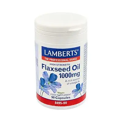 Aceite de semillas de lino 1000 mg 90 cápsulas, Lamberts