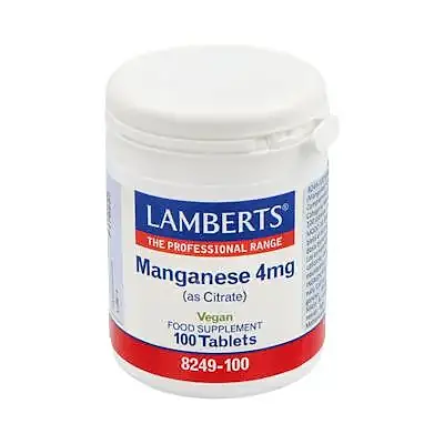 Manganeso 4 mg ( como citrato ) 100 comprimidos, Lamberts