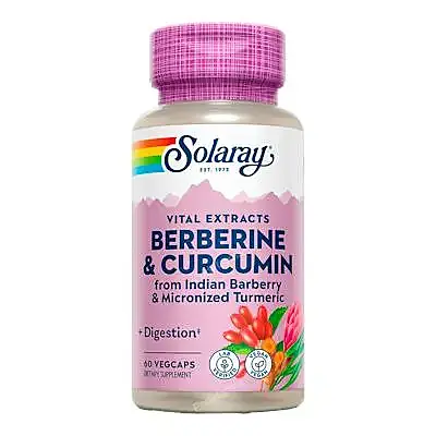 Berberine - cúrcuma 600 mg 60 cápsulas, Solaray