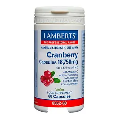 Cranberry 18750 mg arándano rojo 60 cápsulas, Lamberts
