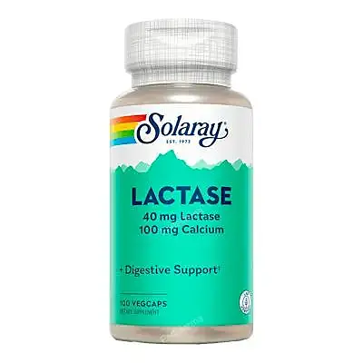 Lactase 40 mg 4000FCC 100 cápsulas vegetales, Solaray