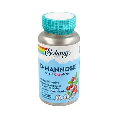 D-mannosa con cranactin 60 cápsulas vegetales, Solaray