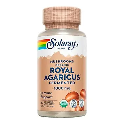 Royal agaricus champiñon del sol 500 mg 60 cápsulas vegetales, Solaray