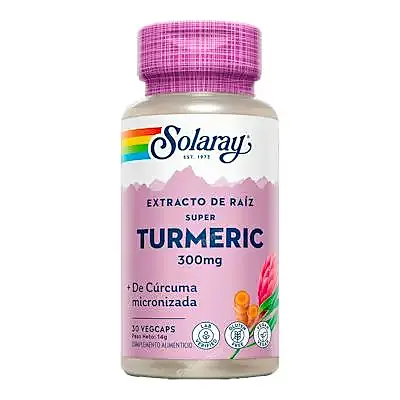 Super cúrcuma 300 mg 30 cápsulas, Solaray