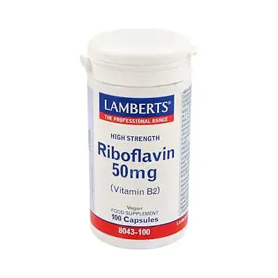 Riboflavin 50 mg (vitamina b2) 100 cápsulas, Lamberts