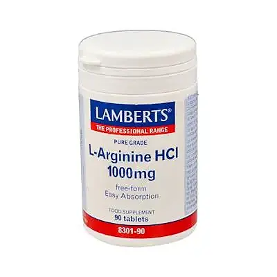 L-arginina hci 1000 mg 90 comprimidos, Lamberts