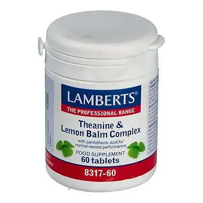 L-theanine lemon balm complex 60 cápsulas, Lamberts