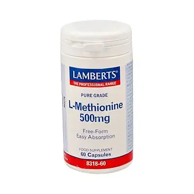 L-metionina 500 mg 60 cápsulas, Lamberts