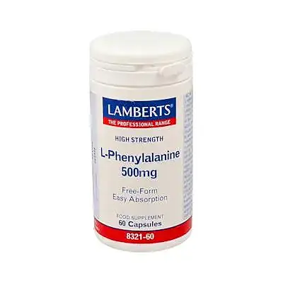 L-fenilalanina 500 mg 60 cápsulas, Lamberts