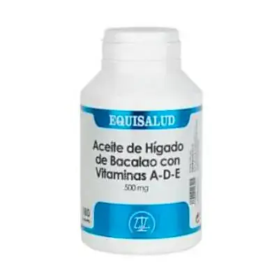 Aceite hígado de bacalao con vitamina a, D y e 180 cápsulas, Equisalud