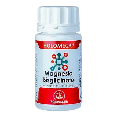 Holomega magnesio bisglicinato con complejo B 50 cápsulas, Equisalud