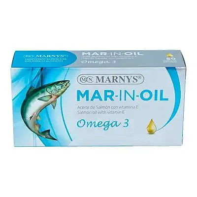 Mar in oil (aceite de salmón 500 mg) 60 perlas, Marnys
