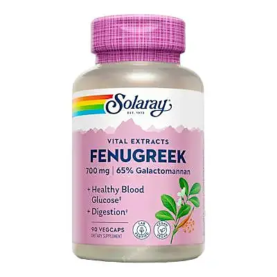 Fenugreek (fenogreco) 350 mg 90 cápsulas vegetales, Solaray