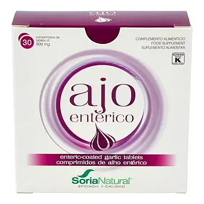 Ajo enterico 30 comprimidos, Soria Natural