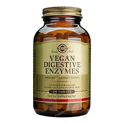 Enzimas digestivas 250 comprimidos masticables, Solgar