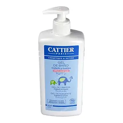 Gel de baño cabello y cuerpo bebe 500 ml, Cattier