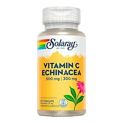 Vitamina C 500 mg + echinacea 300 mg 60 cápsulas, Solaray