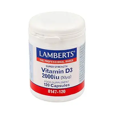 Vitamina d3 2000iu 120 cápsulas, Lamberts