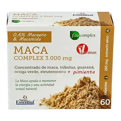 Maca complex 3000 mg 60 cápsulas, Nature Essential