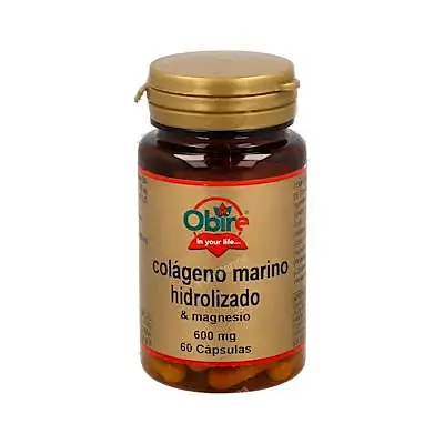 Colágeno hidrolizado con magnesio 60 cápsulas, Obire