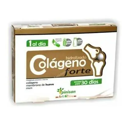 Colágeno hidrolizado forte 30 cápsulas, Pinisan