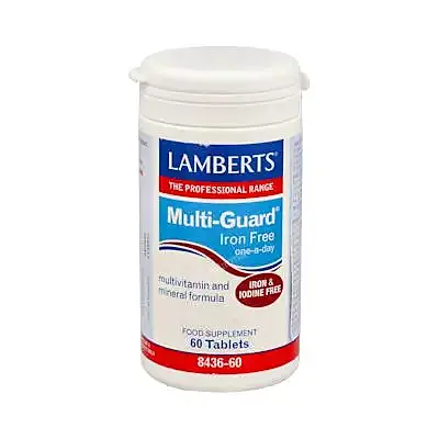 Multiguar iron free 60 cápsulas, Lamberts