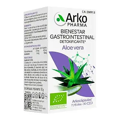 Arkocapsulas aloe vera BIO 30 cápsulas, Arkopharma