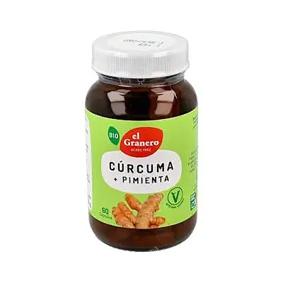 Cúrcuma pimienta BIO 60 cápsulas, El Granero