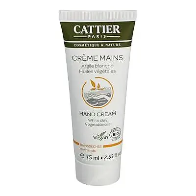 Crema de manos con arcilla blanca 75 ml, Cattier