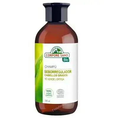Champú cabello grasos té verde sano 300 ml, Corpore