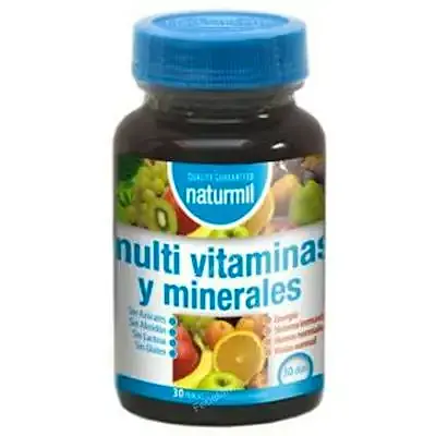 Multivitaminas y minerales 30 cápsulas, Naturmil