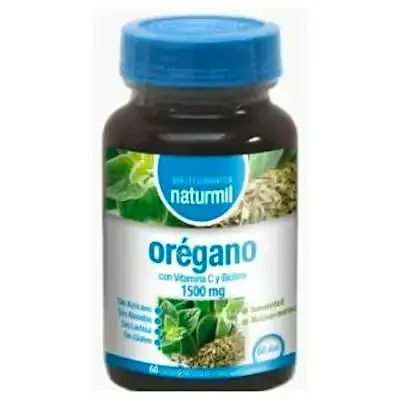 Orégano con vitamina c y biotina 1500 mg 60cpas, Naturmil