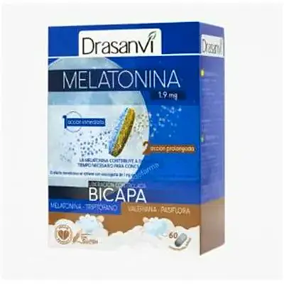 Melatonina bicapa retard 834 mg 60 comprimidos, Drasanvi