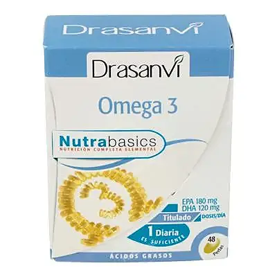 Omega 3 1000 mg nutrabasicos 48 perlas, Drasanvi