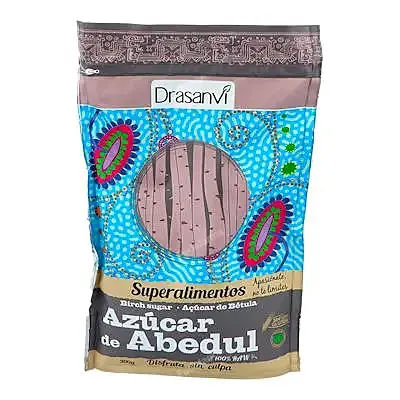 Azúcar de abedul superalimentos 300 g, Drasanvi