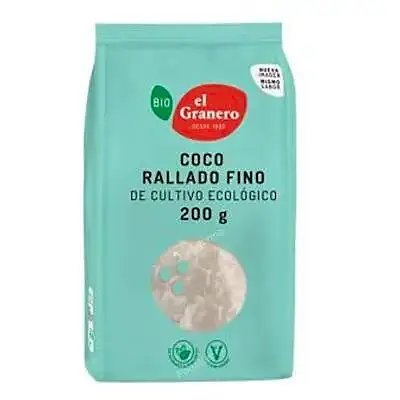 Coco rallado fino BIO 200 g, El Granero