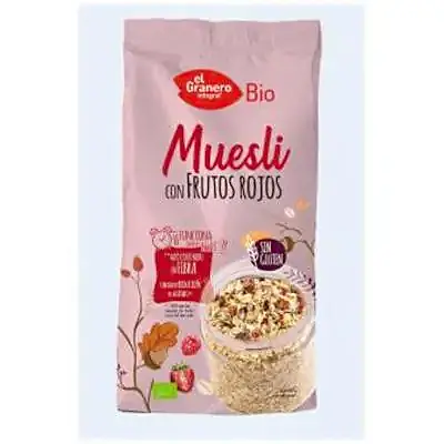 Muesli frutos rojos sin gluten 375 g, El Granero
