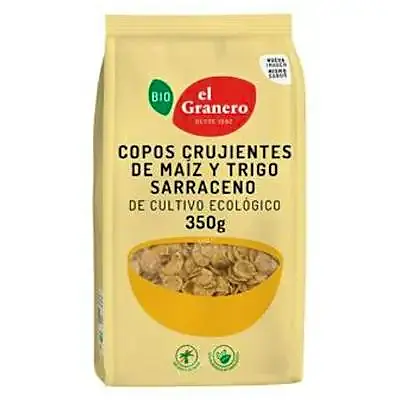 Copos crujiente maiz trigo sarraceno el g BIO 350 g, El Granero
