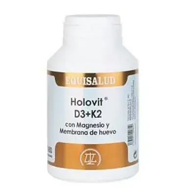 Holovit D3+K2 con magnesio y membrana huevo 180 cápsulas, Equisalud