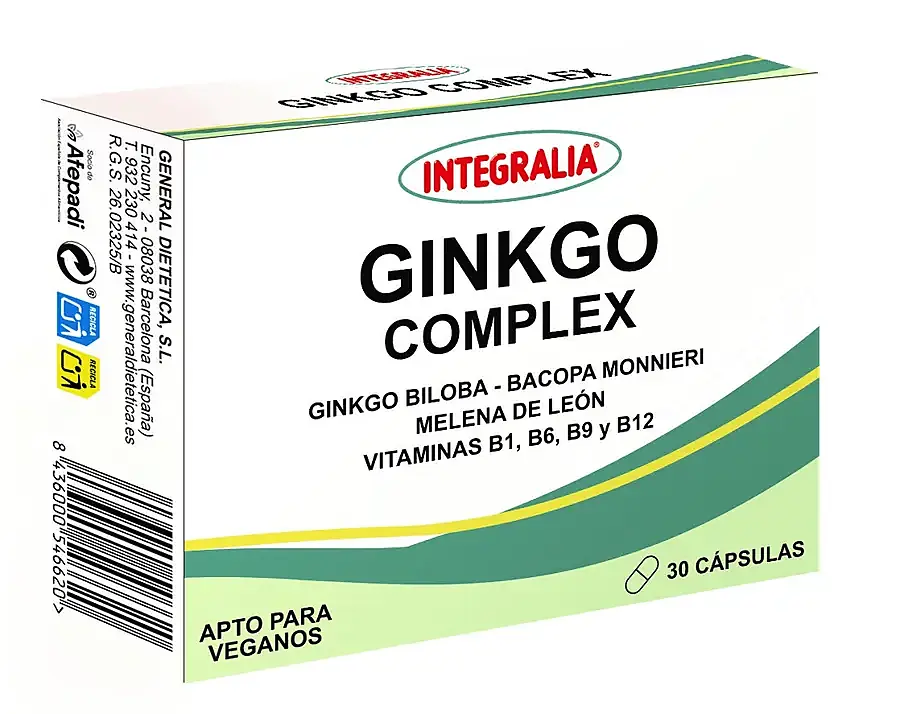 Ginkgo complex 30 cápsulas, Integralia