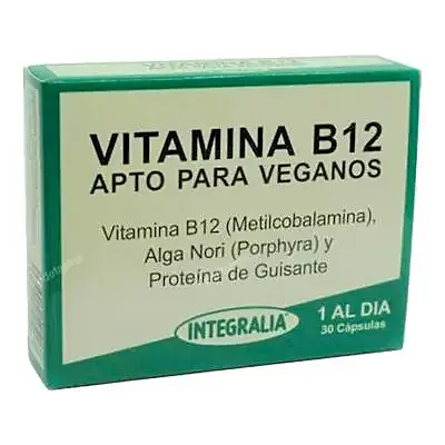 Vitamina B12 30 cápsulas, Integralia