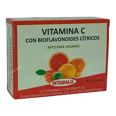 Vitamina C con bioflavonoides citricos 60 cápsulas, Integralia