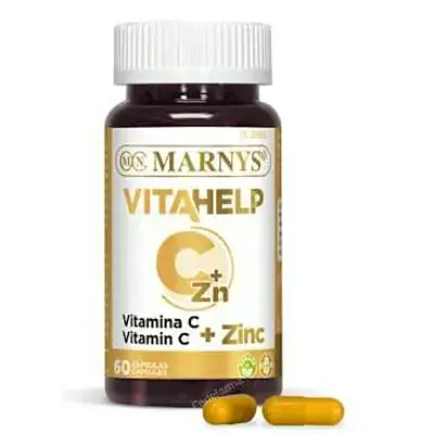Vitamina c+zinc 500 mg vitahelp 60 cápsulas, Marnys