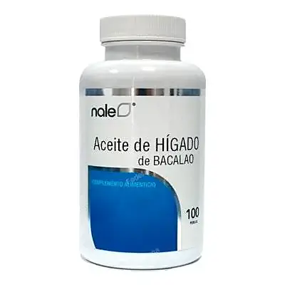 Aceite de hígado de BACALAO+vitamina A,EyD 100 perlas, NALE