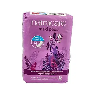 Compresa maxi pads super sin alas, Natracare