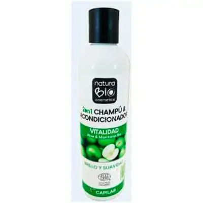 Champú & acondicionador 2 en 1 vitalidad aloe manzana, Naturabio
