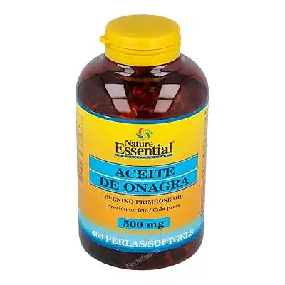 Aceite de onagra 500 mg (10% gla) 400 perlas, Nature Essential