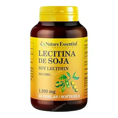 Lecitina de soja 1200 mg 90 perlas, Nature Essential