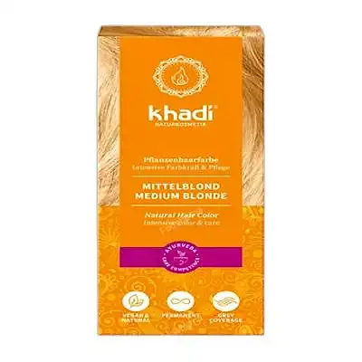 Tinte rubio medio 100 g, Khadi